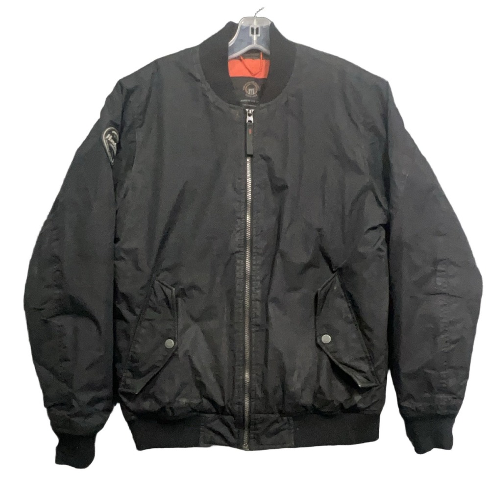 Hawke & Co Pro Performance Bomber Jacket Men's S Black Wind Water Resistant